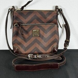 Dooney & Bourke‎ Brown Chevron Print Crossbody